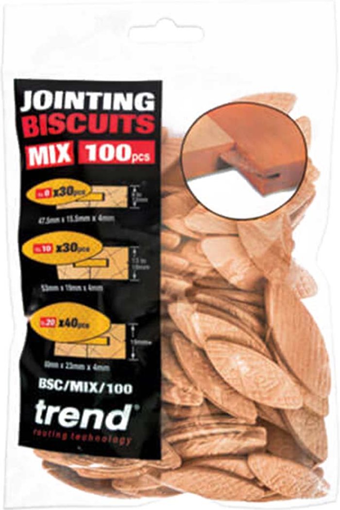 Tooled Up | Trend Trend Wood Jointing Biscuits Assorted Pack of 100 Trend Trend Wood Jointing Biscuits Assorted Pack of 100