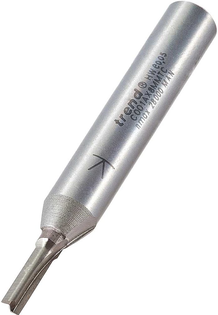Tooled Up | Trend Trend CRAFTPRO Two Flute Straight Router Cutter 3mm 9.5mm 8mm Trend Trend CRAFTPRO Two Flute Straight Router Cutter 3mm 9.5mm 8mm