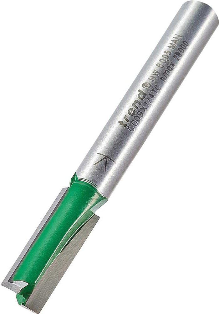 Tooled Up | Trend Trend CRAFTPRO Two Flute Straight Router Cutter 7.1mm 19.1mm 1/4 Trend Trend CRAFTPRO Two Flute Straight Router Cutter 7.1mm 19.1mm 1/4