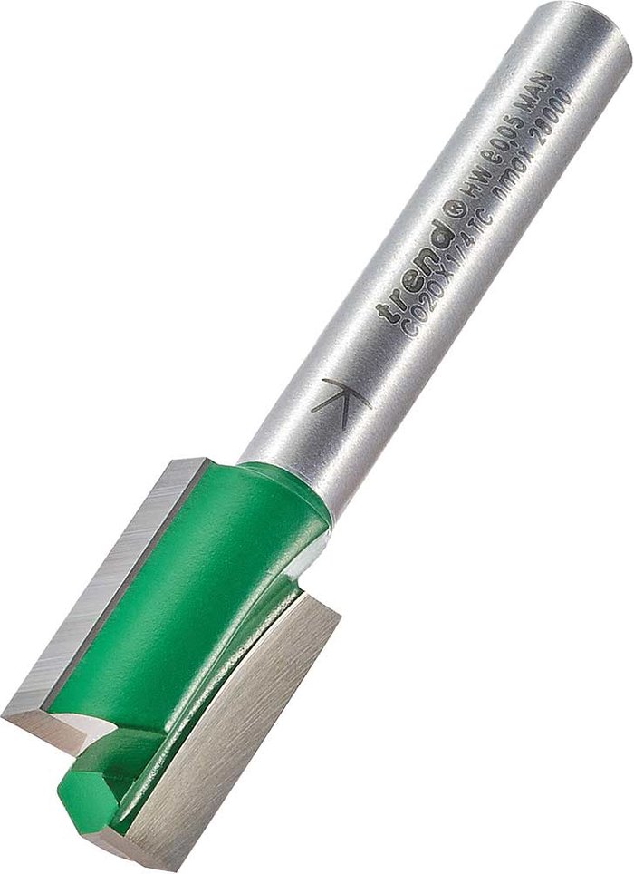 Tooled Up | Trend Trend CRAFTPRO Two Flute Straight Router Cutter 12.7mm 19.1mm 1/4 Trend Trend CRAFTPRO Two Flute Straight Router Cutter 12.7mm 19.1mm 1/4