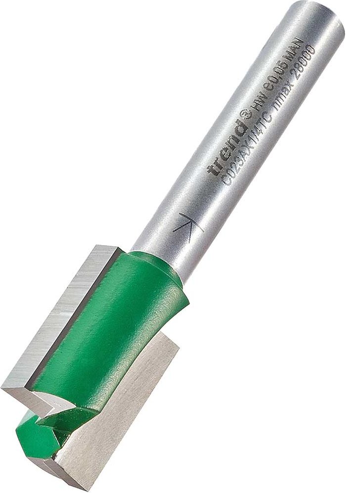 Tooled Up | Trend Trend CRAFTPRO Two Flute Straight Router Cutter 14mm 19mm 1/4 Trend Trend CRAFTPRO Two Flute Straight Router Cutter 14mm 19mm 1/4