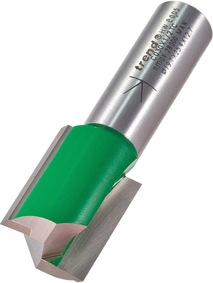 Tooled Up | Trend Trend CRAFTPRO Two Flute Straight Router Cutter 19.1mm 25.4mm 1/2 Trend Trend CRAFTPRO Two Flute Straight Router Cutter 19.1mm 25.4mm 1/2