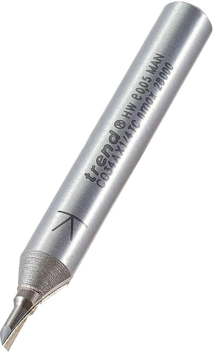 Tooled Up | Trend Trend CRAFTPRO Single Flute Router Cutter 2mm 5mm 1/4 Trend Trend CRAFTPRO Single Flute Router Cutter 2mm 5mm 1/4
