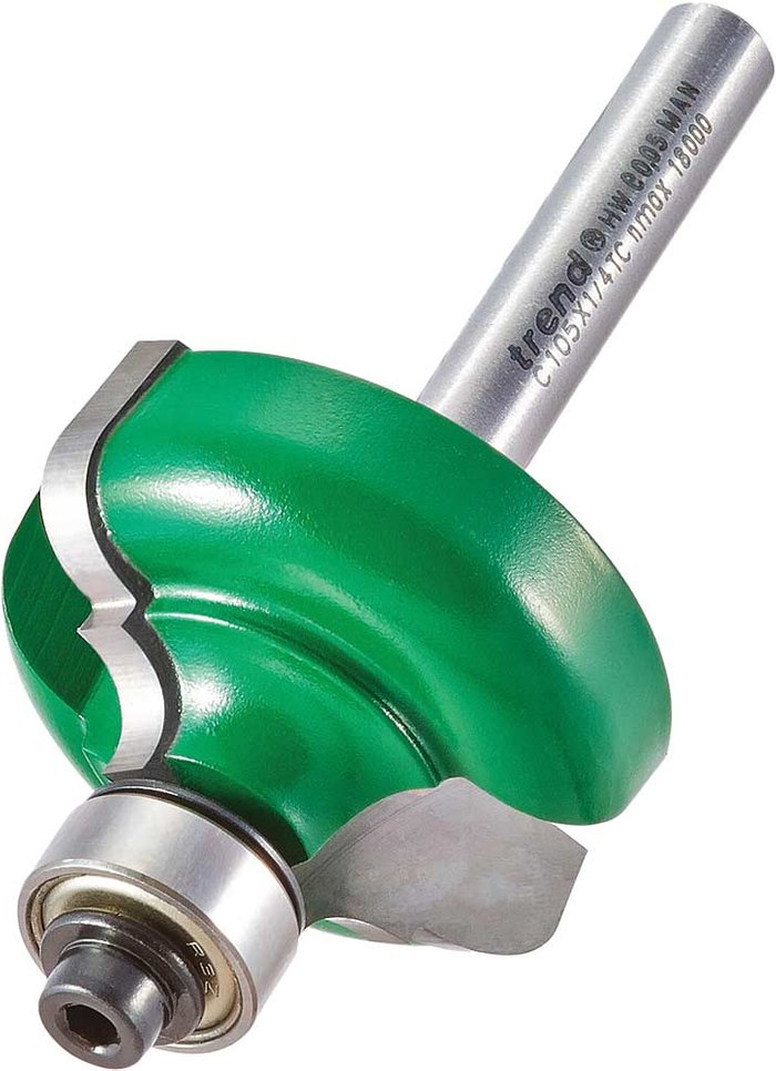 Tooled Up | Trend Trend CRAFTPRO Bearing Guided Broken Ogee Quirk Router Cutter 6.3mm 17.5mm 1/4 Trend Trend CRAFTPRO Bearing Guided Broken Ogee Quirk Router Cutter 6.3mm 17.5mm 1/4