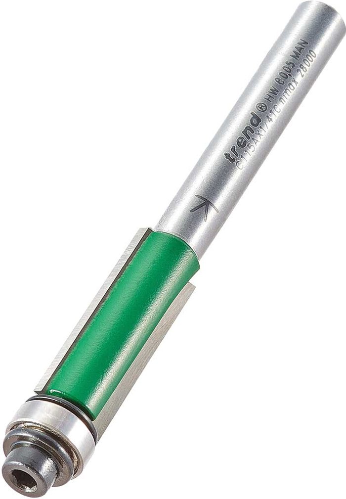 Tooled Up | Trend Trend CRAFTPRO Bearing Guided Trimmer Router Cutter 9.5mm 25.4mm 1/4 Trend Trend CRAFTPRO Bearing Guided Trimmer Router Cutter 9.5mm 25.4mm 1/4
