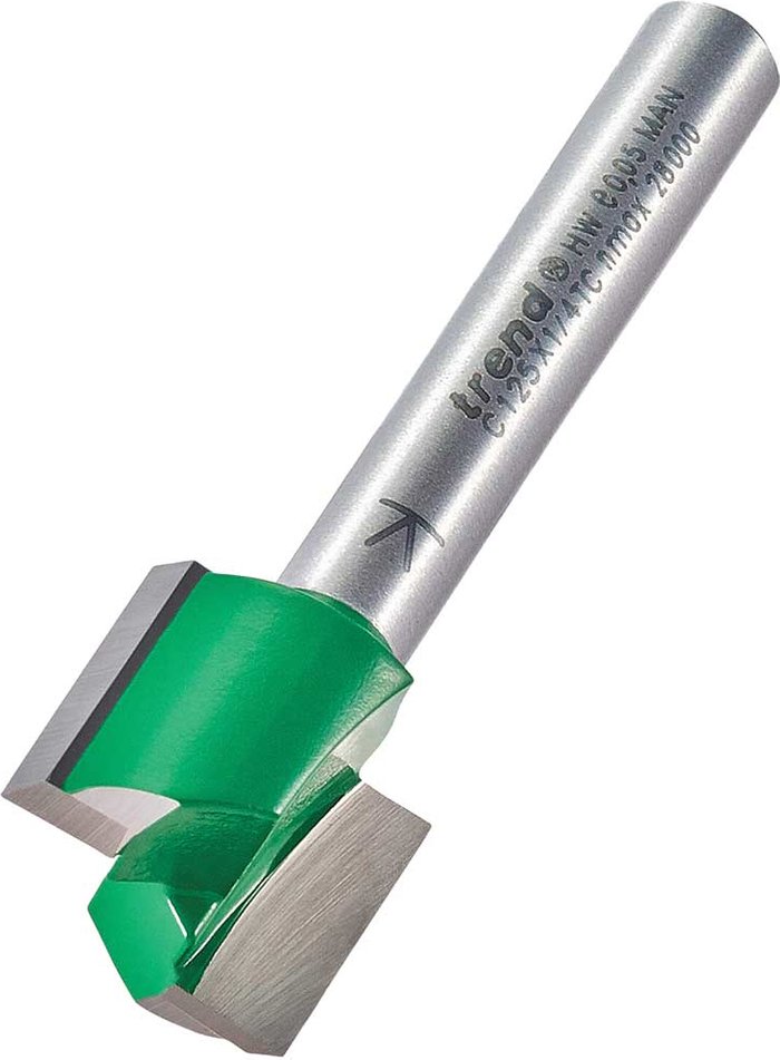 Tooled Up | Trend Trend CRAFTPRO Two Flute Straight Router Cutter 15.9mm 12.7mm 1/4 Trend Trend CRAFTPRO Two Flute Straight Router Cutter 15.9mm 12.7mm 1/4