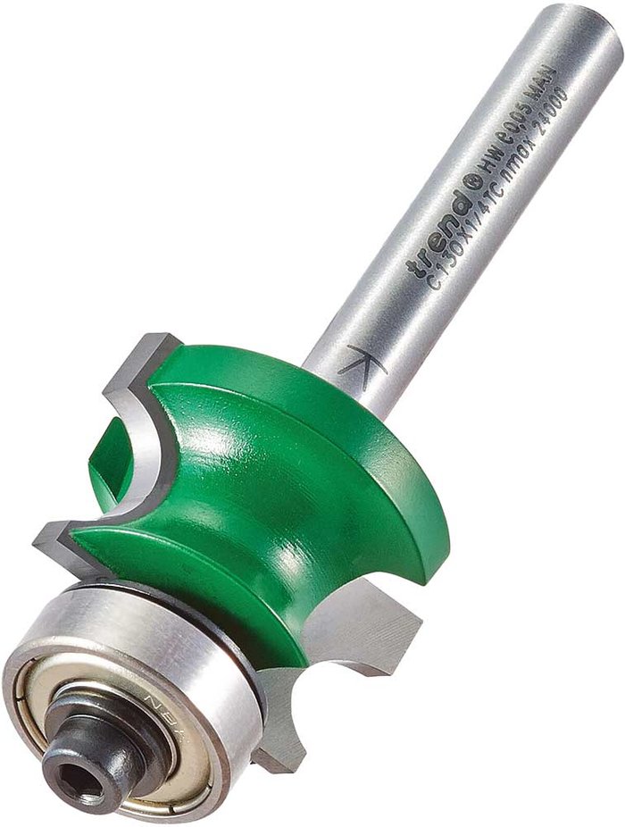 Tooled Up | Trend Trend CRAFTPRO Bearing Guided Corner Bead Router Cutter 26mm 16mm 1/4 Trend Trend CRAFTPRO Bearing Guided Corner Bead Router Cutter 26mm 16mm 1/4