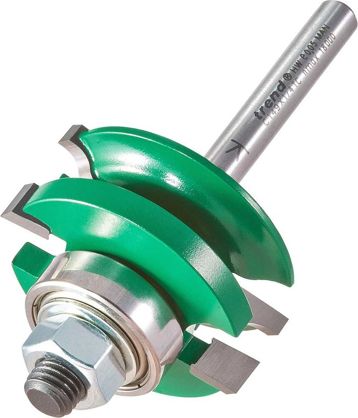 Tooled Up | Trend Trend CRAFTPRO Bearing Guided Combination Ogee Router Cutter 41mm 17mm 1/4 Trend Trend CRAFTPRO Bearing Guided Combination Ogee Router Cutter 41mm 17mm 1/4