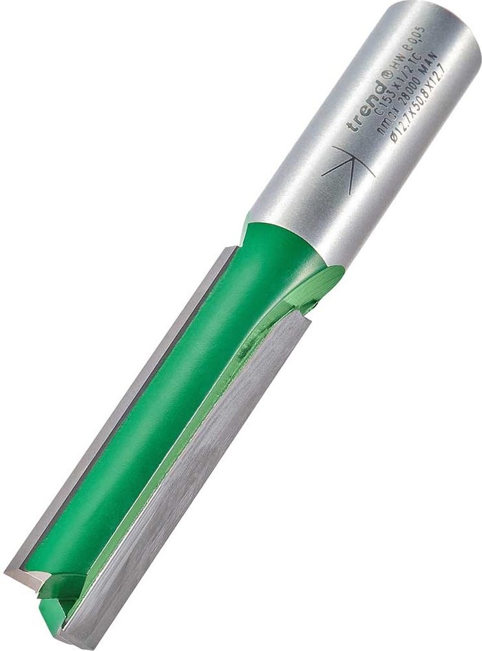 Tooled Up | Trend Trend CRAFTPRO Two Flute Straight Router Cutter 12.7mm 49mm 1/2 Trend Trend CRAFTPRO Two Flute Straight Router Cutter 12.7mm 49mm 1/2