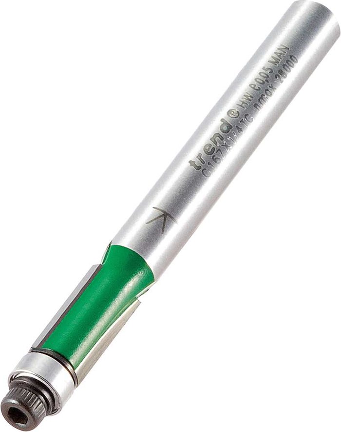 Tooled Up | Trend Trend CRAFTPRO Bearing Guided Trimmer Router Cutter 6.35mm 12.7mm 1/4 Trend Trend CRAFTPRO Bearing Guided Trimmer Router Cutter 6.35mm 12.7mm 1/4