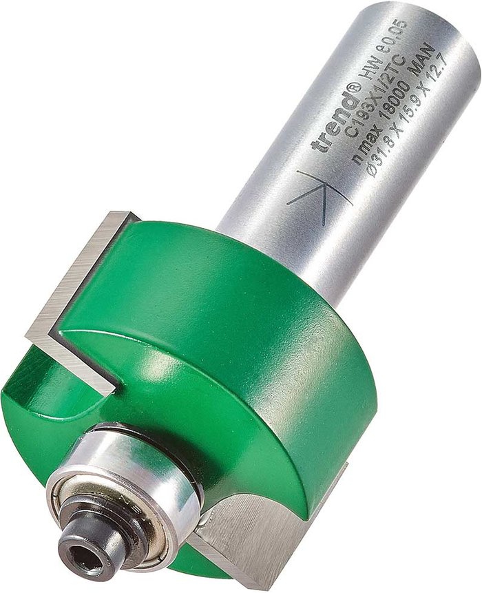 Tooled Up | Trend Trend Bearing Self Guided Rebate Router Cutter 31.8mm 15.9mm 1/2 Trend Trend Bearing Self Guided Rebate Router Cutter 31.8mm 15.9mm 1/2
