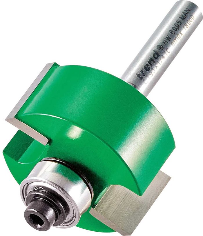 Tooled Up | Trend Trend Bearing Self Guided Rebate Router Cutter 31.8mm 15.9mm 1/4 Trend Trend Bearing Self Guided Rebate Router Cutter 31.8mm 15.9mm 1/4
