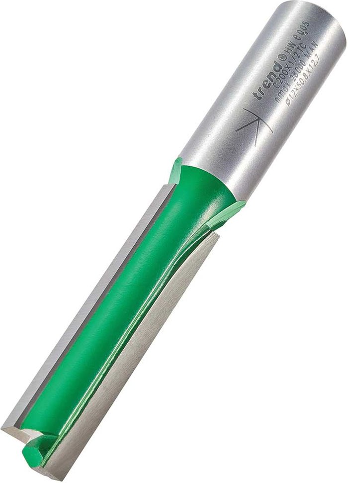 Tooled Up | Trend Trend CRAFTPRO Two Flute Straight Router Cutter 12mm 50mm 1/2 Trend Trend CRAFTPRO Two Flute Straight Router Cutter 12mm 50mm 1/2
