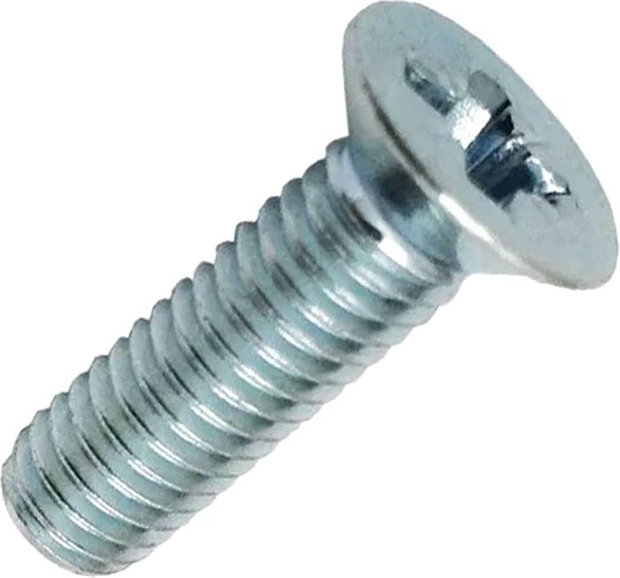 Tooled Up | Timco Machine Screw Pozi Countersunk Bright Zinc Plated M4 40mm Pack of 100 Timco Machine Screw Pozi Countersunk Bright Zinc Plated M4 40mm Pack of 100