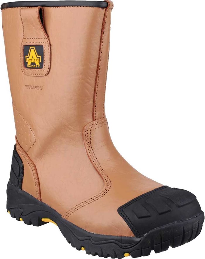 Tooled Up | Amblers Amblers Mens Safety FS143 Waterproof Safety Rigger Boots Tan Size 8 Amblers Amblers Mens Safety FS143 Waterproof Safety Rigger Boots Tan Size 8