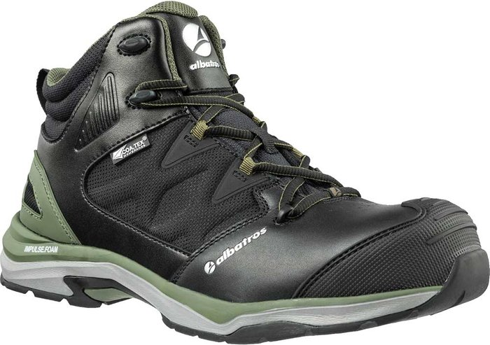 Tooled Up | ALBATROS Albatros Mens Ultratrail Olive Ctx Mid Safety Boots Black / Olive Size 10 ALBATROS Albatros Mens Ultratrail Olive Ctx Mid Safety Boots Black / Olive Size 10
