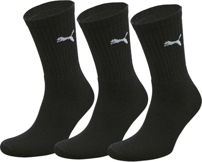 Tooled Up | Puma Puma Sports Crew Sock Black 6 - 8 Pack of 3 Puma Puma Sports Crew Sock Black 6 - 8 Pack of 3