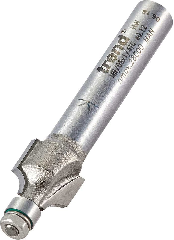 Tooled Up | Trend Trend Mini Guided Round Over Router Cutter 9.5mm 9.5mm 1/4 Trend Trend Mini Guided Round Over Router Cutter 9.5mm 9.5mm 1/4