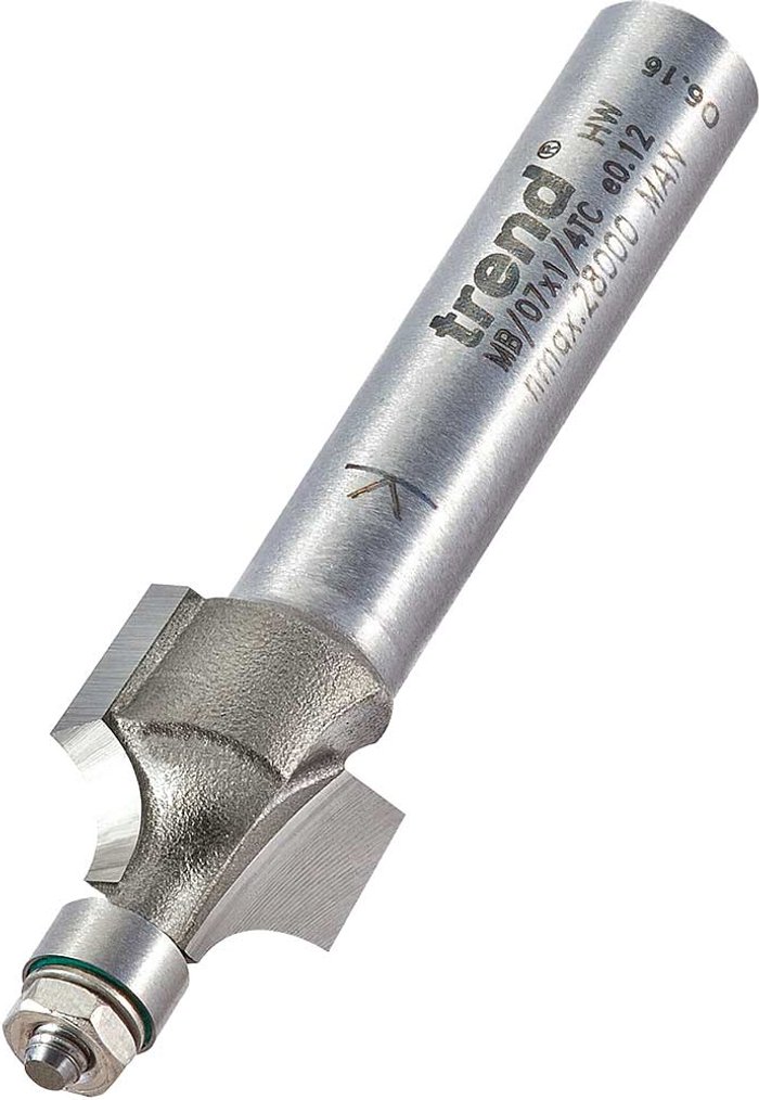Tooled Up | Trend Trend Mini Guided Round Over Router Cutter 11.1mm 9.5mm 1/4 Trend Trend Mini Guided Round Over Router Cutter 11.1mm 9.5mm 1/4
