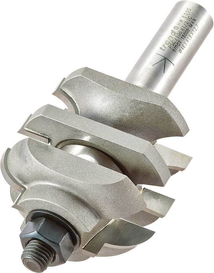 Tooled Up | Trend Trend Easyset Bearing Guided Ovolo Combination Set 46mm 15mm 1/2 Trend Trend Easyset Bearing Guided Ovolo Combination Set 46mm 15mm 1/2