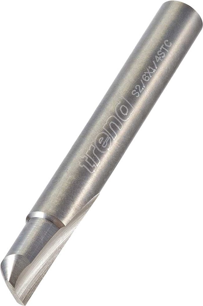 Tooled Up | Trend Trend Eccentric Single Flute Router Cutter 6.3mm 10mm 1/4 Trend Trend Eccentric Single Flute Router Cutter 6.3mm 10mm 1/4