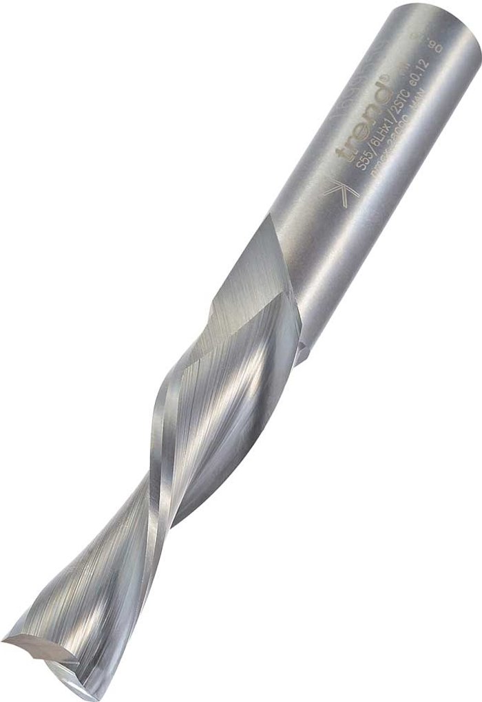 Tooled Up | Trend Trend STC Spiral Downcut Left Hand Router Cutter 12.7mm 50mm 1/2 Trend Trend STC Spiral Downcut Left Hand Router Cutter 12.7mm 50mm 1/2
