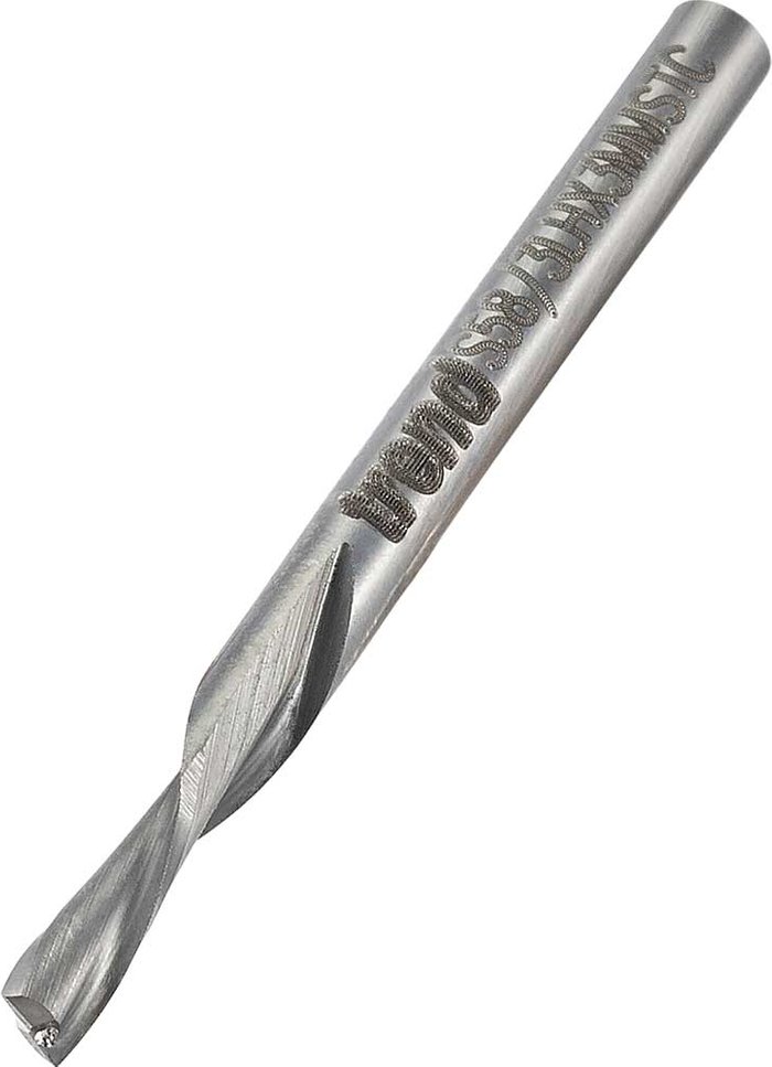 Tooled Up | Trend Trend Plastics and Engraving Mini Spiral Downcut Router Cutter 2.5mm 7mm 3mm Trend Trend Plastics and Engraving Mini Spiral Downcut Router Cutter 2.5mm 7mm 3mm