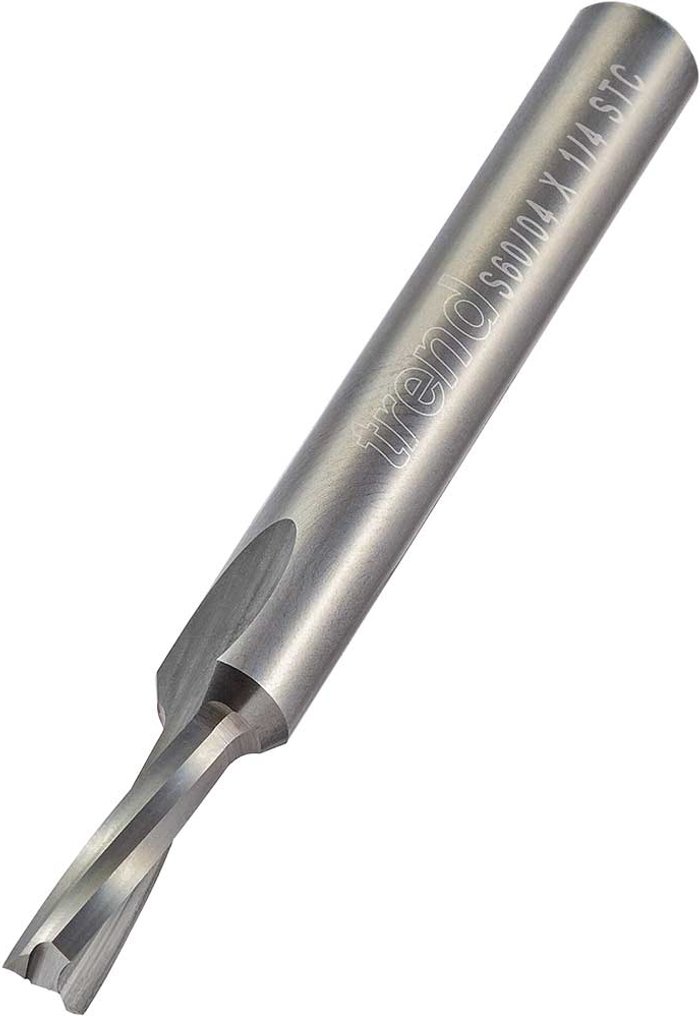 Tooled Up | Trend Trend Acrylic Spiral Upcut Router Cutter 4mm 14mm 1/4 Trend Trend Acrylic Spiral Upcut Router Cutter 4mm 14mm 1/4