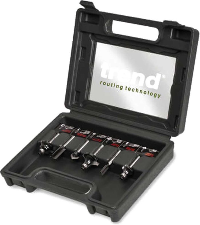 Tooled Up | Trend Trend 6 Piece 1/4 Shank Router Cutter Starter Set Trend Trend 6 Piece 1/4 Shank Router Cutter Starter Set