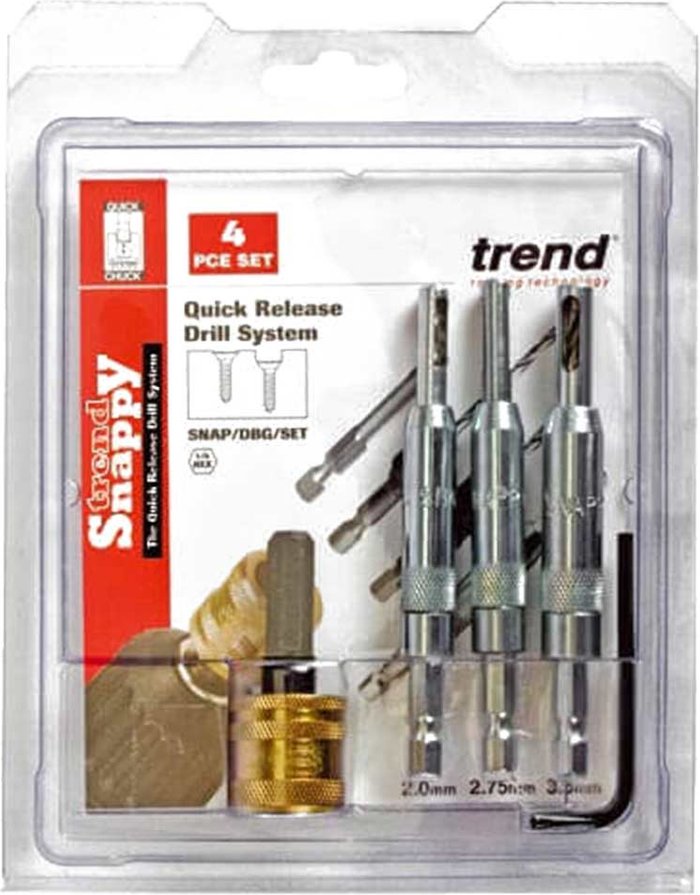 Tooled Up | Trend Trend Snappy 4 Piece Drill Bit Guide Trend Trend Snappy 4 Piece Drill Bit Guide