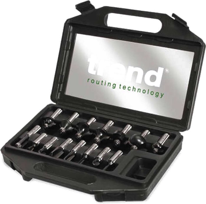 Tooled Up | Trend SET/SS9X1/2TC 15 Piece TCT Starter Cutter Set 1/2in - Trend Trend SET/SS9X1/2TC 15 Piece TCT Starter Cutter Set 1/2in - Trend