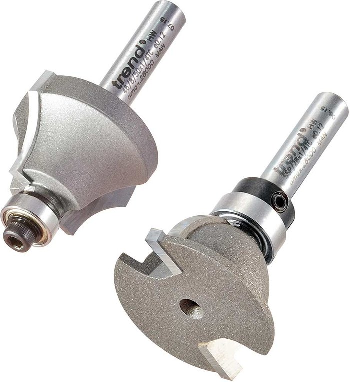 Tooled Up | Trend Trend Glazing Bar Scribe/Profile Router Cutter Set 31mm 17mm 1/4 Trend Trend Glazing Bar Scribe/Profile Router Cutter Set 31mm 17mm 1/4