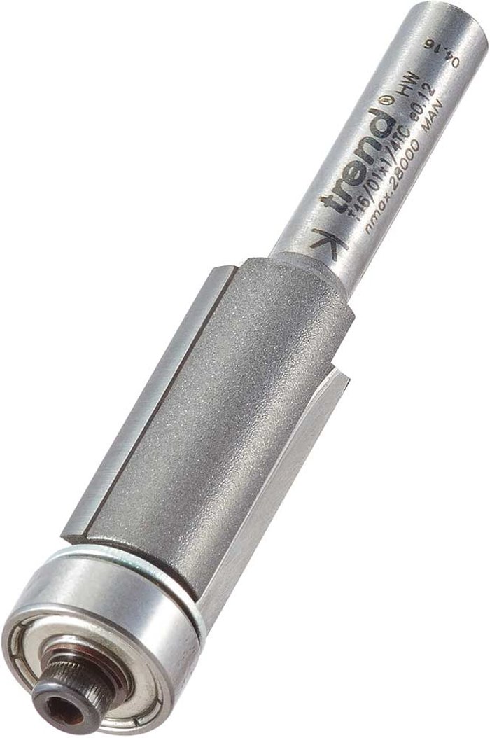 Tooled Up | Trend Trend Bearing Guided Trimmer Router Cutter 12.7mm 25mm 1/4 Trend Trend Bearing Guided Trimmer Router Cutter 12.7mm 25mm 1/4