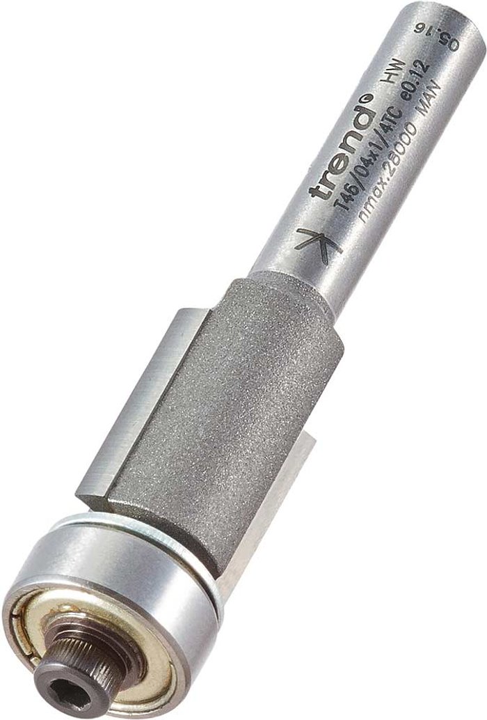 Tooled Up | Trend Trend Bearing Guided Trimmer Router Cutter 12.7mm 16mm 1/4 Trend Trend Bearing Guided Trimmer Router Cutter 12.7mm 16mm 1/4