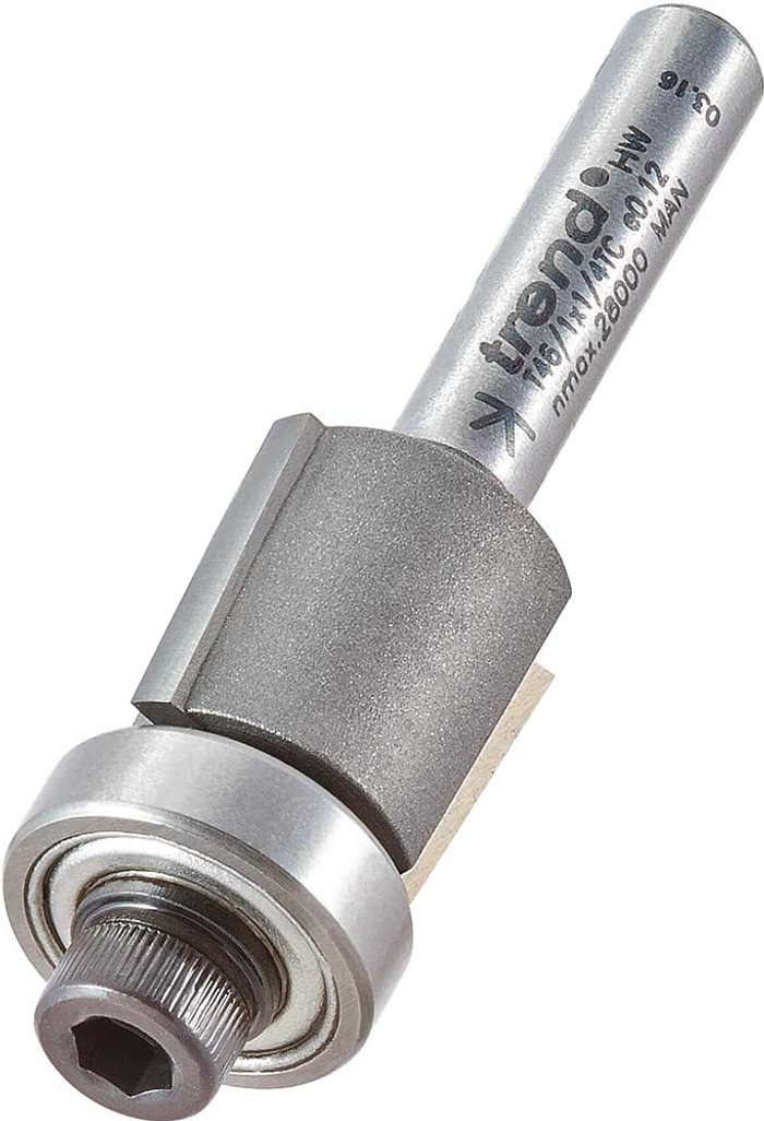 Tooled Up | Trend Trend Bearing Guided Trimmer Router Cutter for Veneer 16mm 13mm 1/4 Trend Trend Bearing Guided Trimmer Router Cutter for Veneer 16mm 13mm 1/4