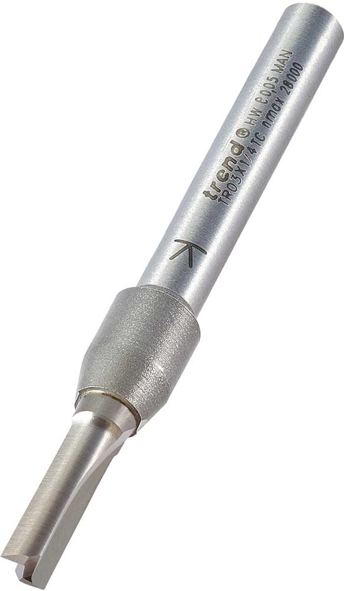 Tooled Up | Trend Trend Two Flute PTFE Coated Non Stick Router Cutter 5mm 16mm 1/4 Trend Trend Two Flute PTFE Coated Non Stick Router Cutter 5mm 16mm 1/4