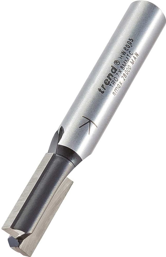 Tooled Up | Trend Trend Two Flute PTFE Coated Non Stick Router Cutter 8mm 19mm 8mm Trend Trend Two Flute PTFE Coated Non Stick Router Cutter 8mm 19mm 8mm