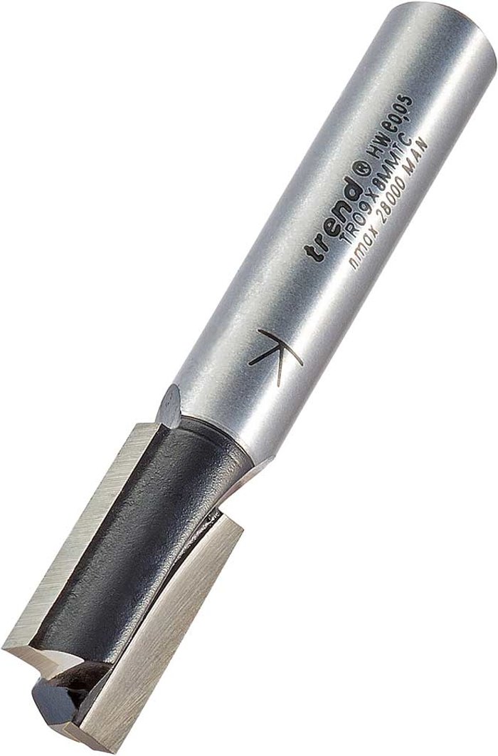 Tooled Up | Trend Trend Two Flute PTFE Coated Non Stick Router Cutter 10mm 19mm 8mm Trend Trend Two Flute PTFE Coated Non Stick Router Cutter 10mm 19mm 8mm