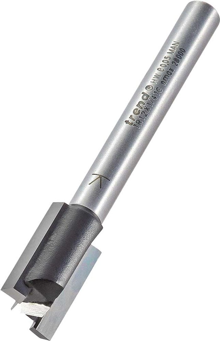 Tooled Up | Trend Trend Two Flute 12mm Cutter for the Trend Hinge Jig 12mm 19mm 1/4 Trend Trend Two Flute 12mm Cutter for the Trend Hinge Jig 12mm 19mm 1/4