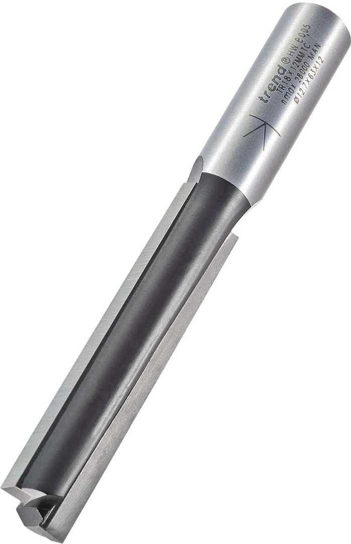 Tooled Up | Trend Trend Two Flute PTFE Coated Non Stick Router Cutter 12.7mm 63mm 12mm Trend Trend Two Flute PTFE Coated Non Stick Router Cutter 12.7mm 63mm 12mm