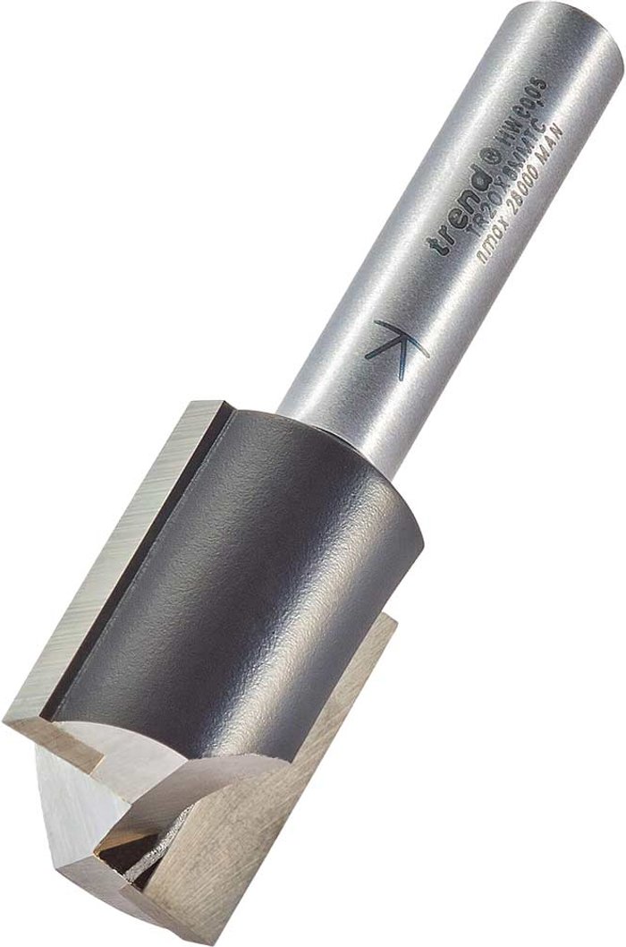 Tooled Up | Trend Trend Two Flute PTFE Coated Non Stick Router Cutter 19.1mm 25mm 8mm Trend Trend Two Flute PTFE Coated Non Stick Router Cutter 19.1mm 25mm 8mm