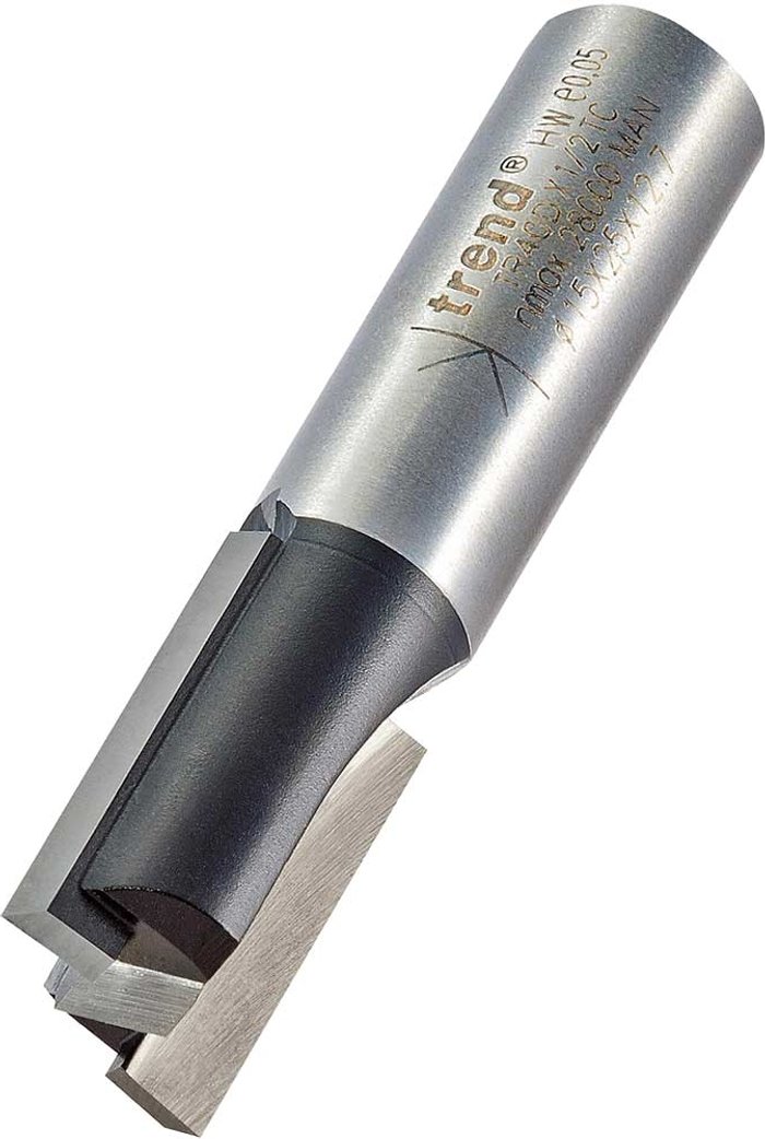 Tooled Up | Trend Trend Two Flute PTFE Coated Non Stick Router Cutter 15mm 25mm 1/2 Trend Trend Two Flute PTFE Coated Non Stick Router Cutter 15mm 25mm 1/2