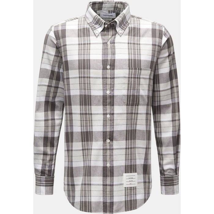 Thom Browne Thom Browne - Herren - Casual Hemd Button-Down-Kragen grau/weiß kariert