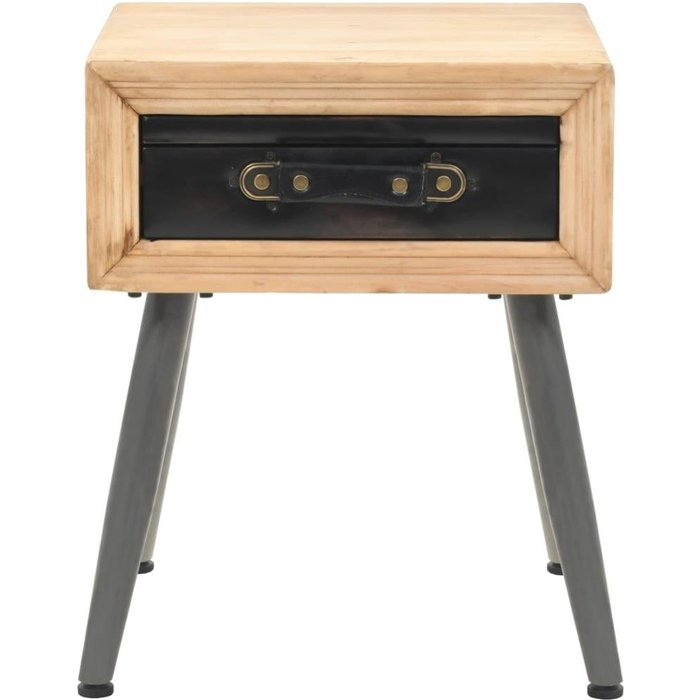 Mesita de noche,mesilla de noche de madera maciza de abeto 43x38x50 cm cfw43110