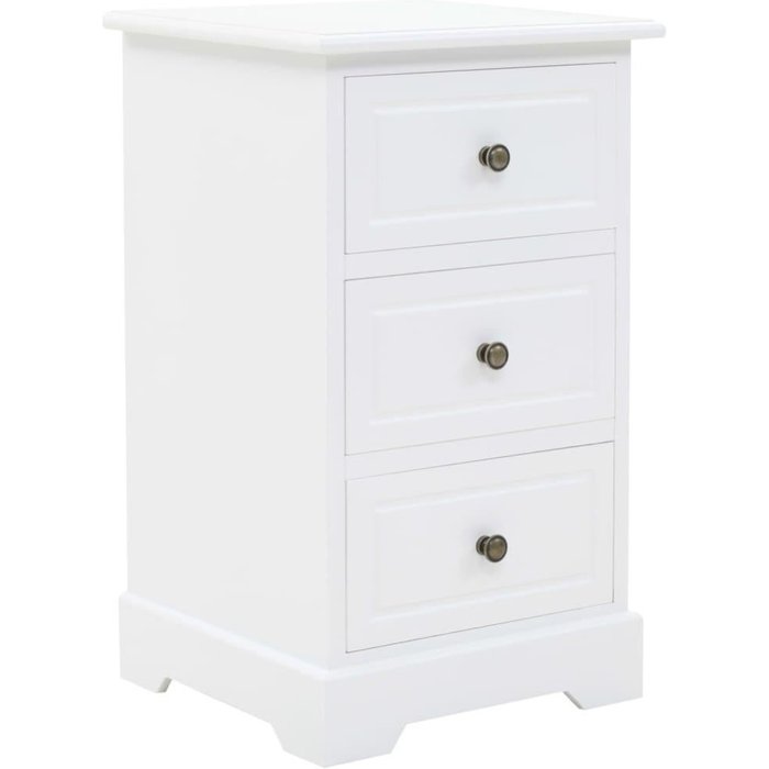 Mesita de noche,mesilla de noche mdf y madera de pino 35x32x59 cm cfw69084