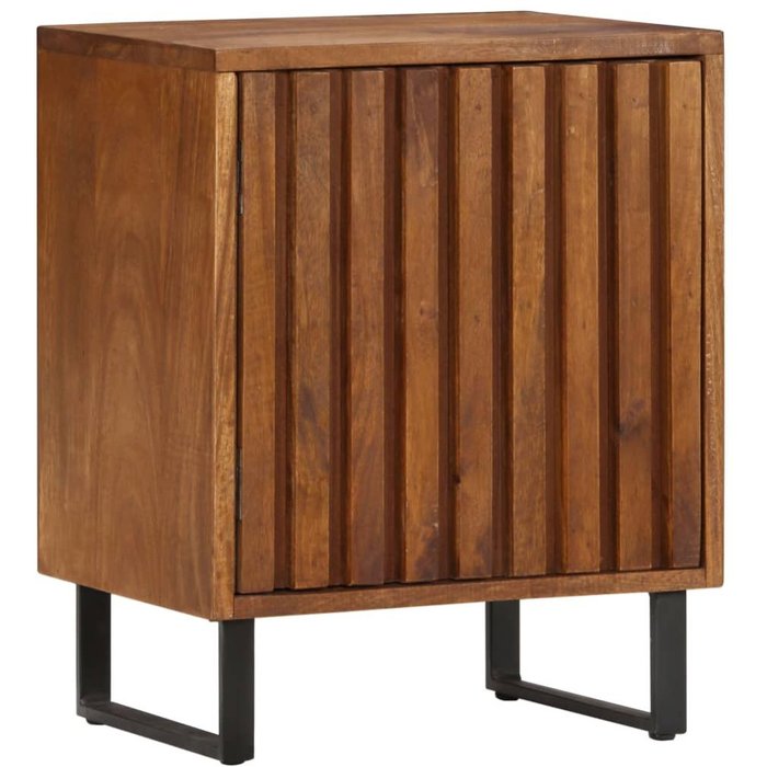 Mesita de noche,mesilla de noche madera maciza de mango 40x30x50 cm cfw73357