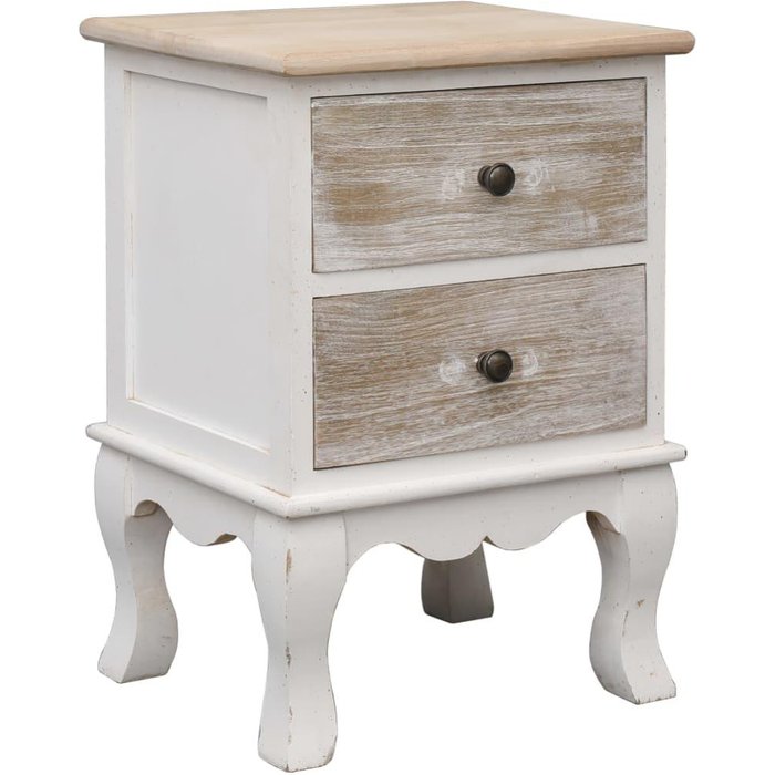 Mesita de noche,mesilla de noche madera de paulownia 35x30x50 cm cfw74531