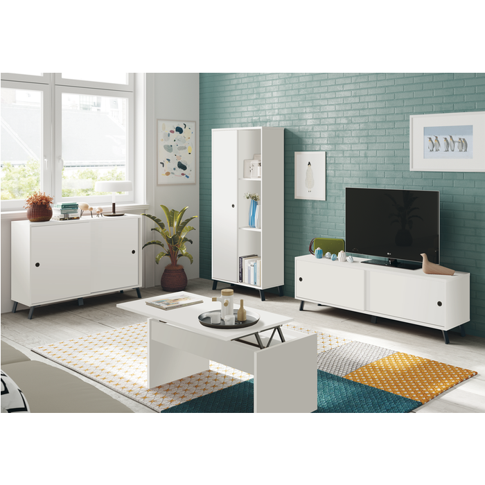 Mesa de centro elevable iver blanco 100x47/58x50cm (anchoxaltoxfondo)