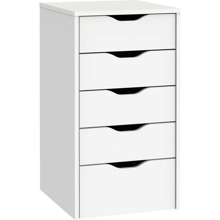 Cajonera con 5 cajones eko en blanco de 71x40x43