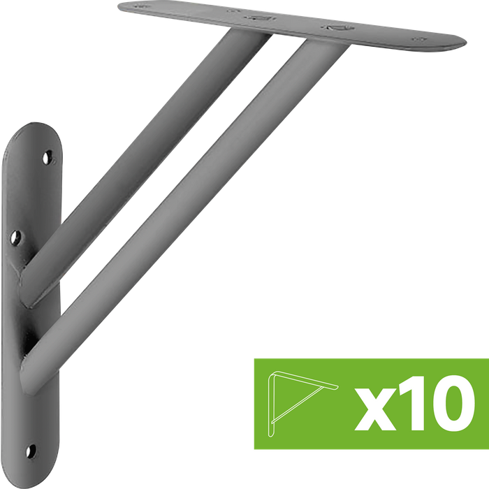 Pack 10 escuadra 12x16cm plata 18kg